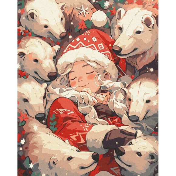 Картина за номерами "Полярні обійми" BS53851, 40х50 см 