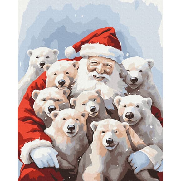 Картина за номерами "Друзі Санти" BS53852, 40х50 см 