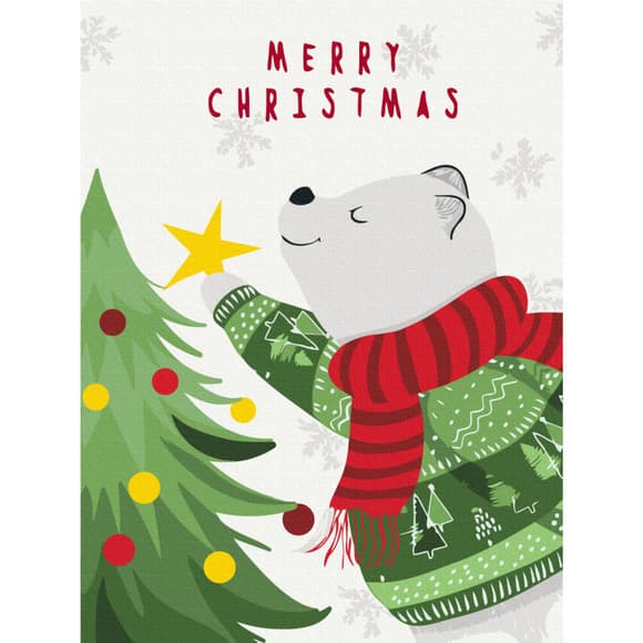 Картина за номерами "Полярний ведмедик" KBS0148, 30х40 см