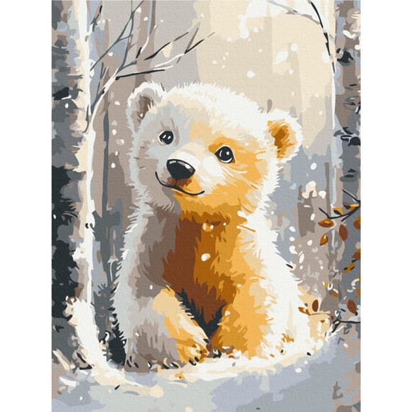 Картина по номерам "Милый белый мишка" RBS1021, 30х40 см