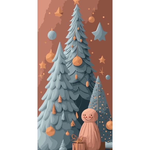 Картина по номерам "Сказочные елки" 16508-AC 40х80 см