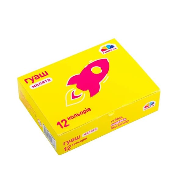 Краски гуашевые "Малыши" 100203, 12 цветов 10 мл