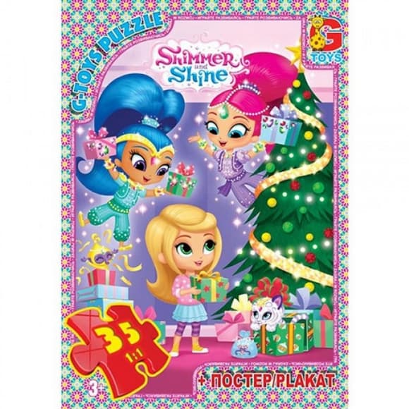Детский пазл классический "Шиммер и Шайн" OS603 плакат 35 элементов