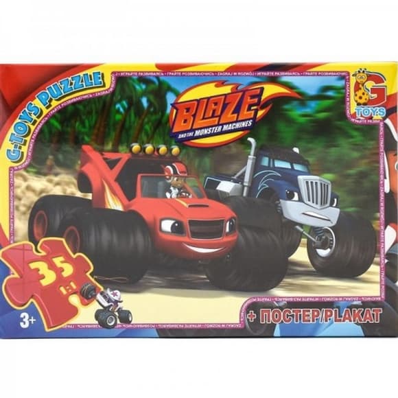 Дитячий пазл класичний "Blaze Блейз" ZE001 постер 35 елементів
