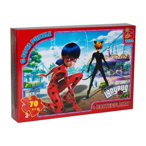 Детский пазл классический "Леди Баг" LB1007 плакат 70 элементов