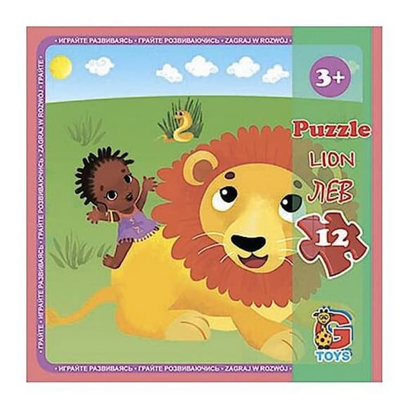 Детский пазл "Зоопарк" LZ02, 12 элементов 20 х 21 см