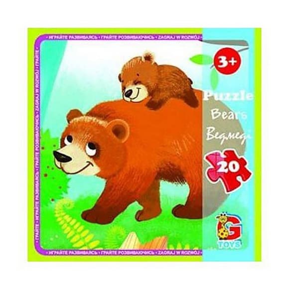 Детский пазл "Лесные жители" LR05, 20 элементов 20 х 21 см