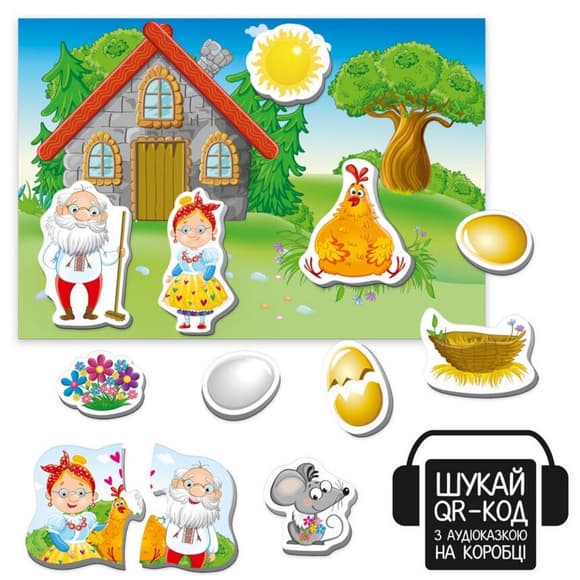 Дитячий розвивальний магнітний театр "Курочка Ряба" VT3206-39 з аудіоказкою Казкові голоси