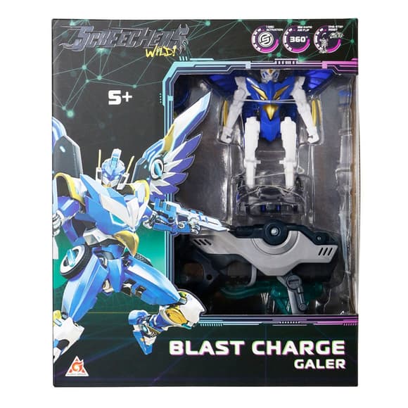 Дитячий ігровий набір S5 L1 ГАЛЕР Screechers Wild! EU686111 запускач-бластер, машинка-трансформер