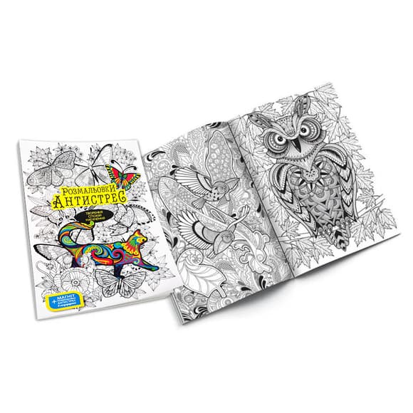Креативное творчество "Раскраски Антистресс" RA-01-01U с фломастерами