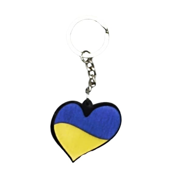 Деревянный брелок "Украина сердце" Брелок Украина