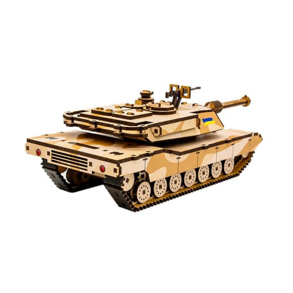 Деревянный 3D конструктор "Абрамс" Puz-26917, 187 деталей