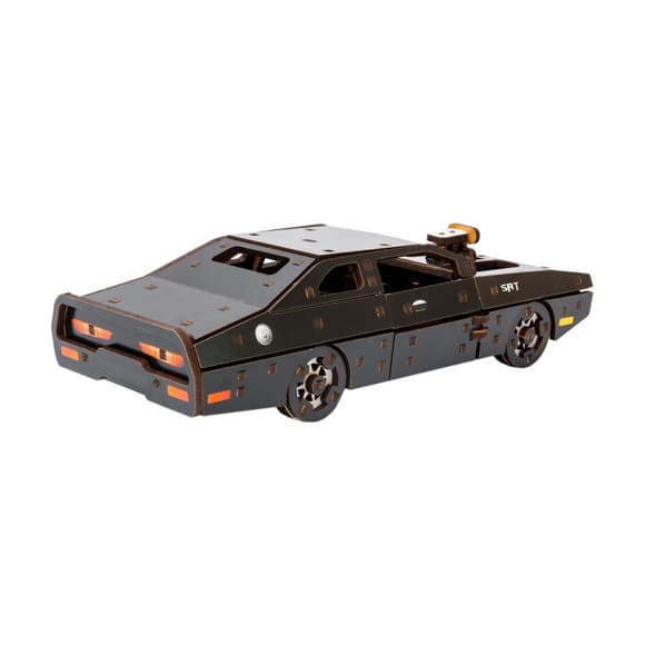 Дерев'яний 3D конструктор "Fast Furious" Puz-62519, 125 деталей, чорний                                                   