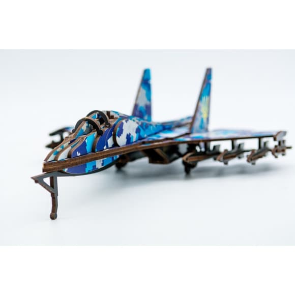 Деревянный 3D конструктор "МИГ-29" Арт-00654, 94 детали