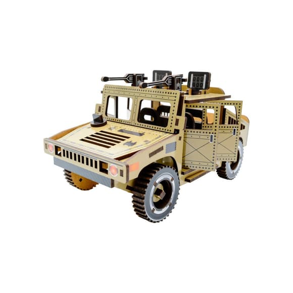Дерев'яний 3D конструктор "Humvee" Puz-00927, 100 деталей                                                                  