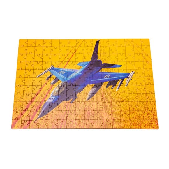 Фигурный деревянный пазл A3 "F16 Fighting Falcon" PuzA3-02023, 176 элементов