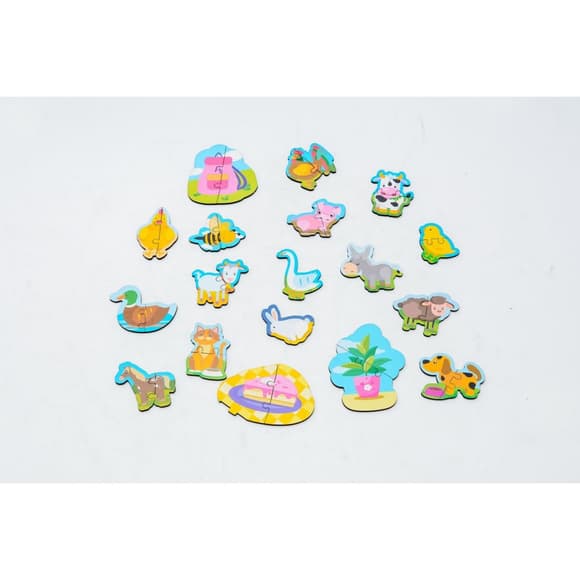 Деревянный магнитный пазл "Животные" Puz-22930, 35 элементов