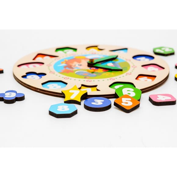 Деревянный сортер "Часы" Puz-22934 для девочек