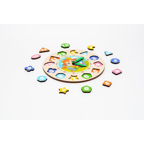 Деревянный сортер "Часы" Puz-22934 для девочек