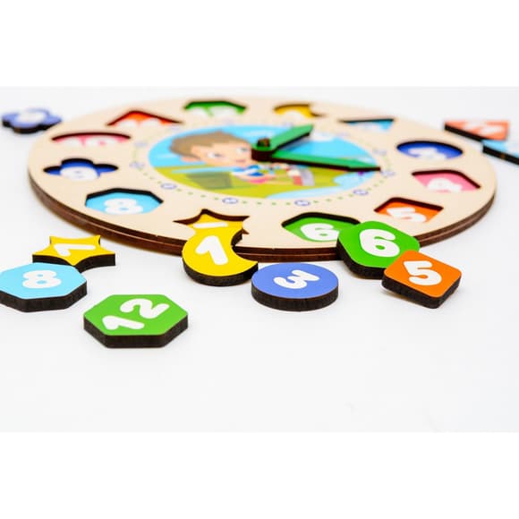 Дерев'яний сортер "Годинник" Puz-22935 для хлопчиків