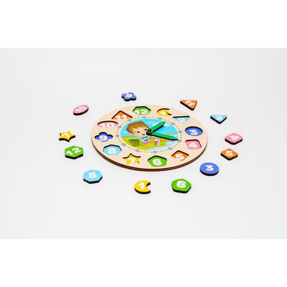 Дерев'яний сортер "Годинник" Puz-22935 для хлопчиків