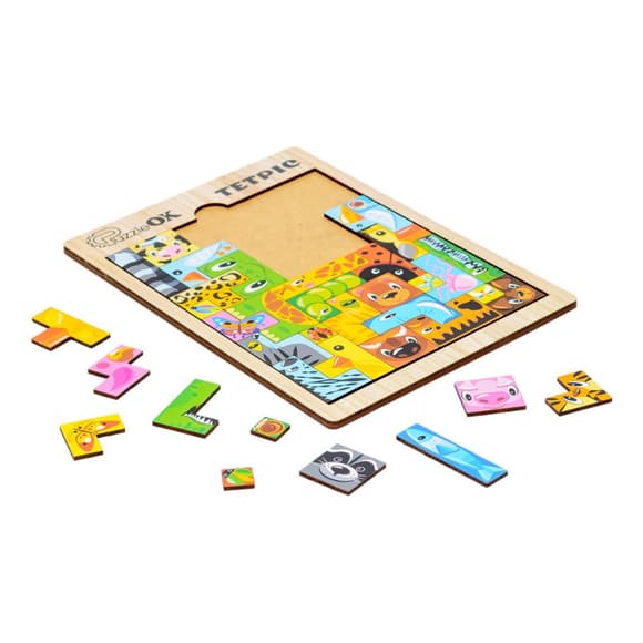 Развивающая деревянная игрушка "Тетрис Животные" Puz-22924
