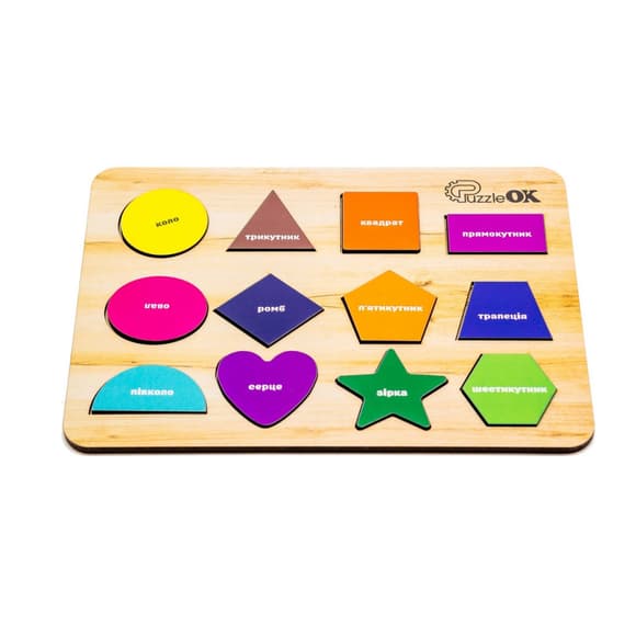 Развивающая деревянная игрушка "Фигуры" Арт-11231, 12 элементов