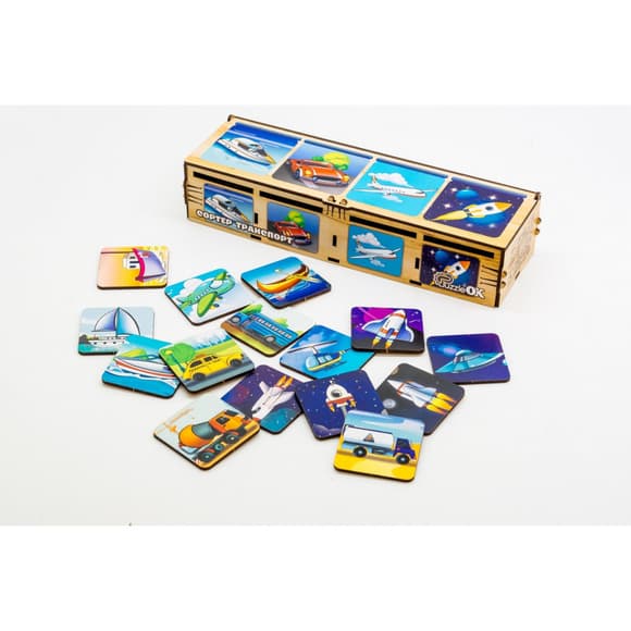 Дитячий Сортер Монтессорі "Транспорт" Puz-34043