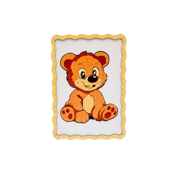 Картина по номерах "Ведмедик" Puz-22942 формат А4 пензлик, фарби, кріплення для стіни