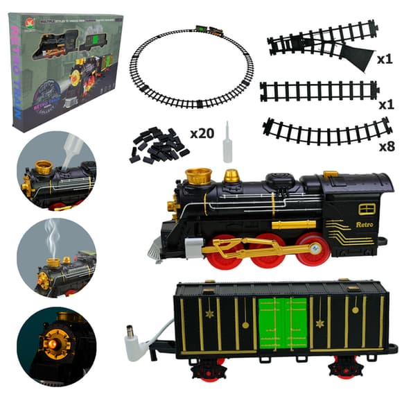 Дитяча іграшкова "Залізна дорога" 699-70A світло, звук, дим