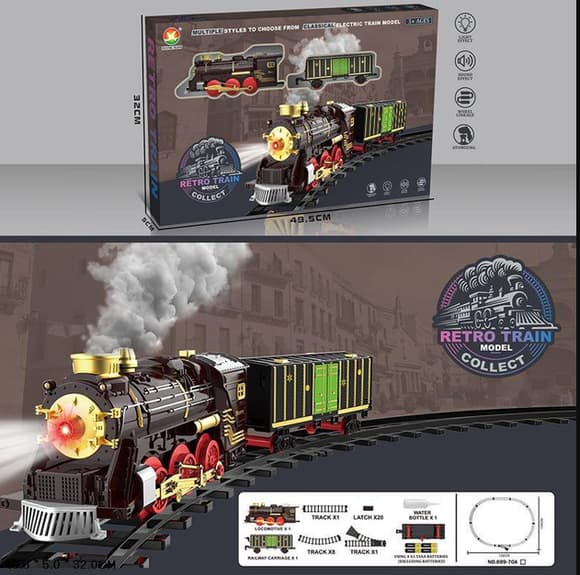 Дитяча іграшкова "Залізна дорога" 699-70A світло, звук, дим