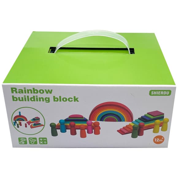 Детская деревянная игрушка сортер 4 в 1 "Радуга" C15016 