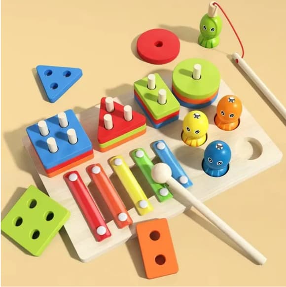 Дитяча дерев'яна іграшка "Рибалка-Ксилофон" C15006 магнітна
