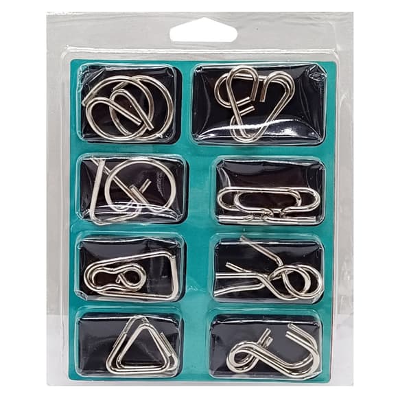 Набор металлических головоломок "Metal Puzzle" 808A-C-B(Turquoise) 8 штук в наборе