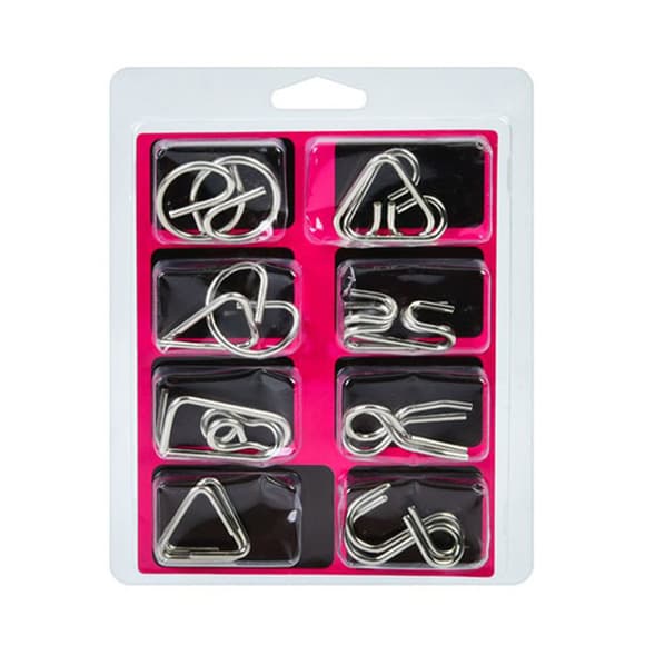 Набор металлических головоломок "Metal Puzzle" 808A-C-B(Pink) 8 штук в наборе