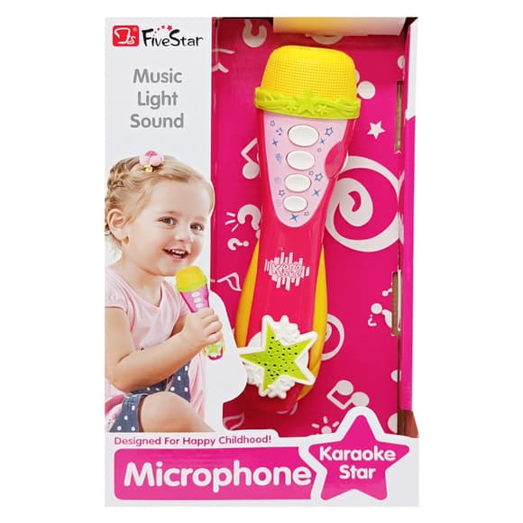 Дитячий іграшковий мікрофон 34564AB(Pink) звук, музика, регулятор гучності