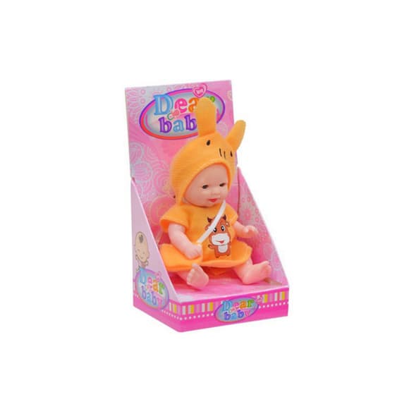 Детская Кукла-Пупс "Коровка" QX128-139-8 в костюмчике, с сумочкой