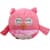 Дитяча м'яка іграшка "Сова" L1127(Pink) іграшка з пледом, розмір 45 см