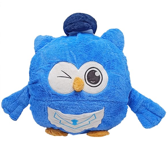 Де тская мягкая игрушка "Сова" L1127(Blue) игрушка с пледом, размер 45 см