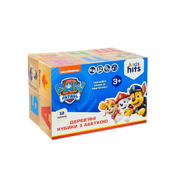 Детский набор деревянных кубиков "Paw Patrol" KH20/046 размер 4 см
