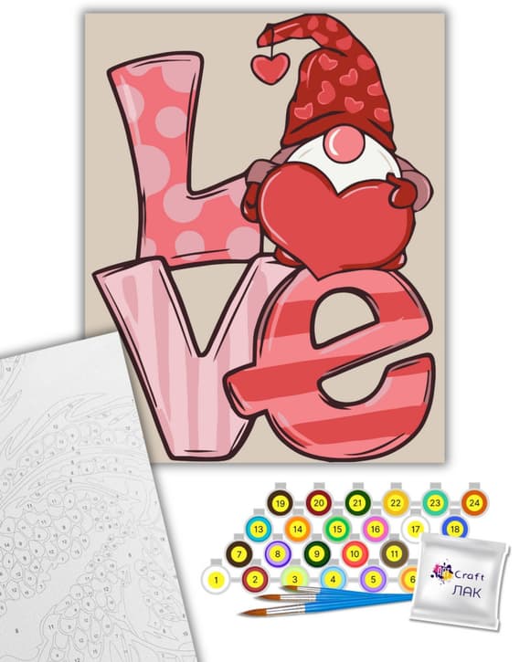 Картина за номерами "Гномик LOVE" 16130-AC 40х50 см
