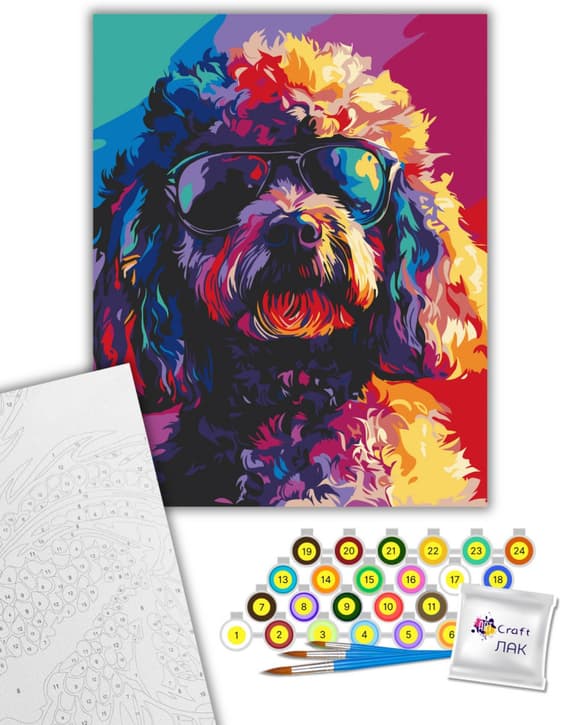 Картина за номерами "Крутий песик" 11583-AC 40х50 см