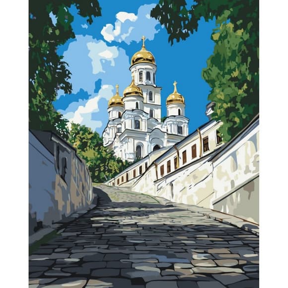 Картина за номерами "Андріївська церква" 11071-AC 40х50 см                                                     