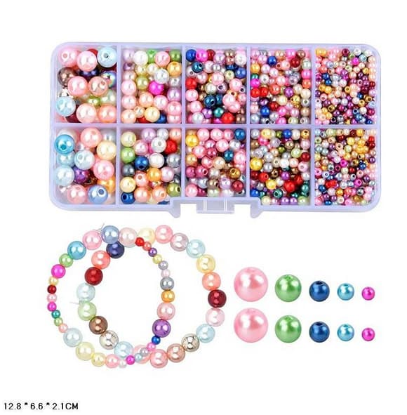 Набор для творчества "Бисер" 1194-26 бусины, резинка, пластиковая коробка