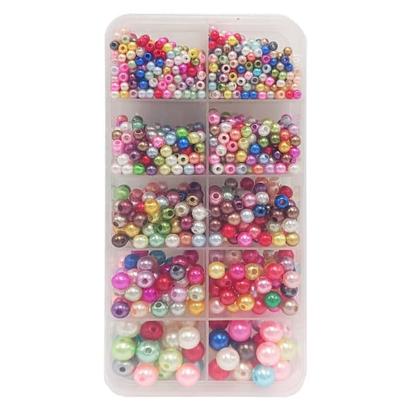 Набор для творчества "Бисер" 1194-26 бусины, резинка, пластиковая коробка
