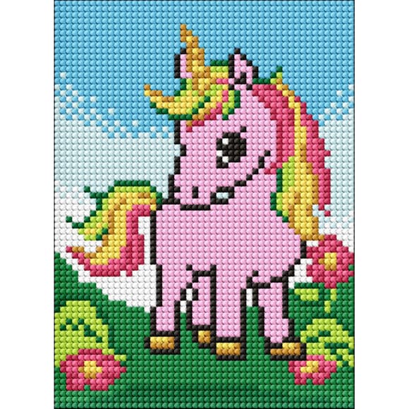 Алмазная мозаика без подрамника "Волшебная единорожка" AMM1042 15х20 см
