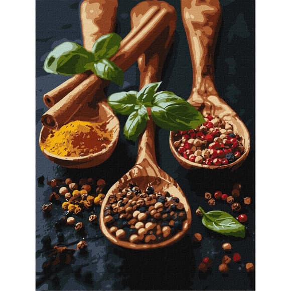 Картина по номерам "Изящные специи" KHO5689 30х40 см