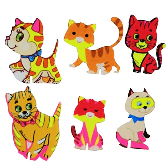 Набор фетровых фигурок на подставке "Котики" 180144