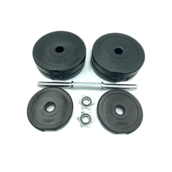 Гантелі складальні композитні в пластиковій оболонці Rock Pro-R 2 шт по 14,5 кг NE-PL-R-014-2