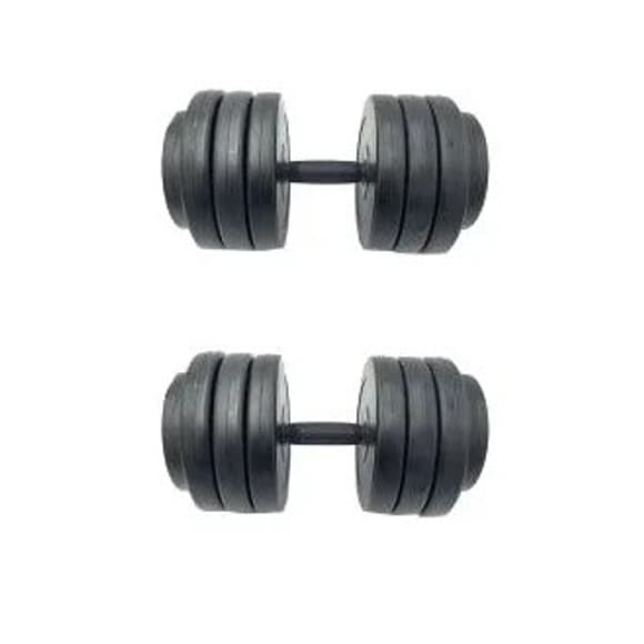 Гантелі складальні композитні в пластиковій оболонці Rock Pro 2 шт по 19 кг NE-PL-G-019-2